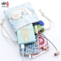 Delicate printing canvas drawstring bag